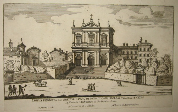 Falda Giovanni Battista (1643-1678) Chiesa di San Gregorio al Celio 1773 Roma  